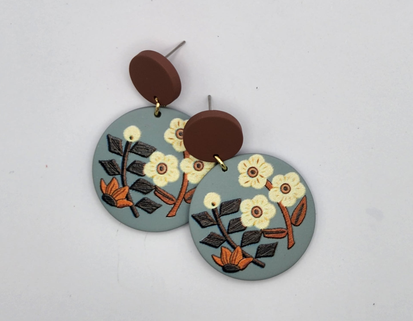Floral with Blue Background