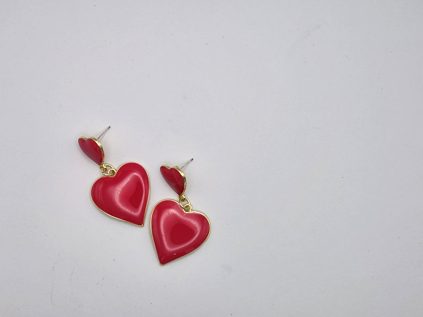 Pink and Gold Heart Dangle