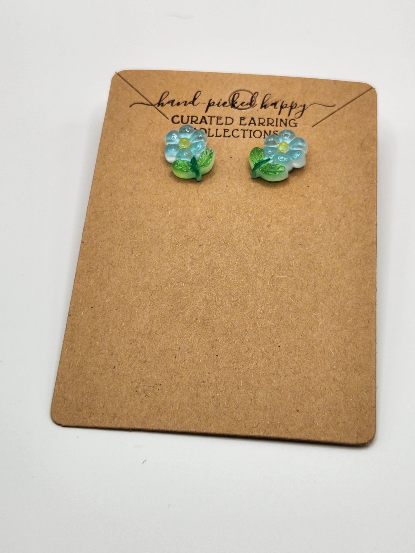 Blue Flower Stud