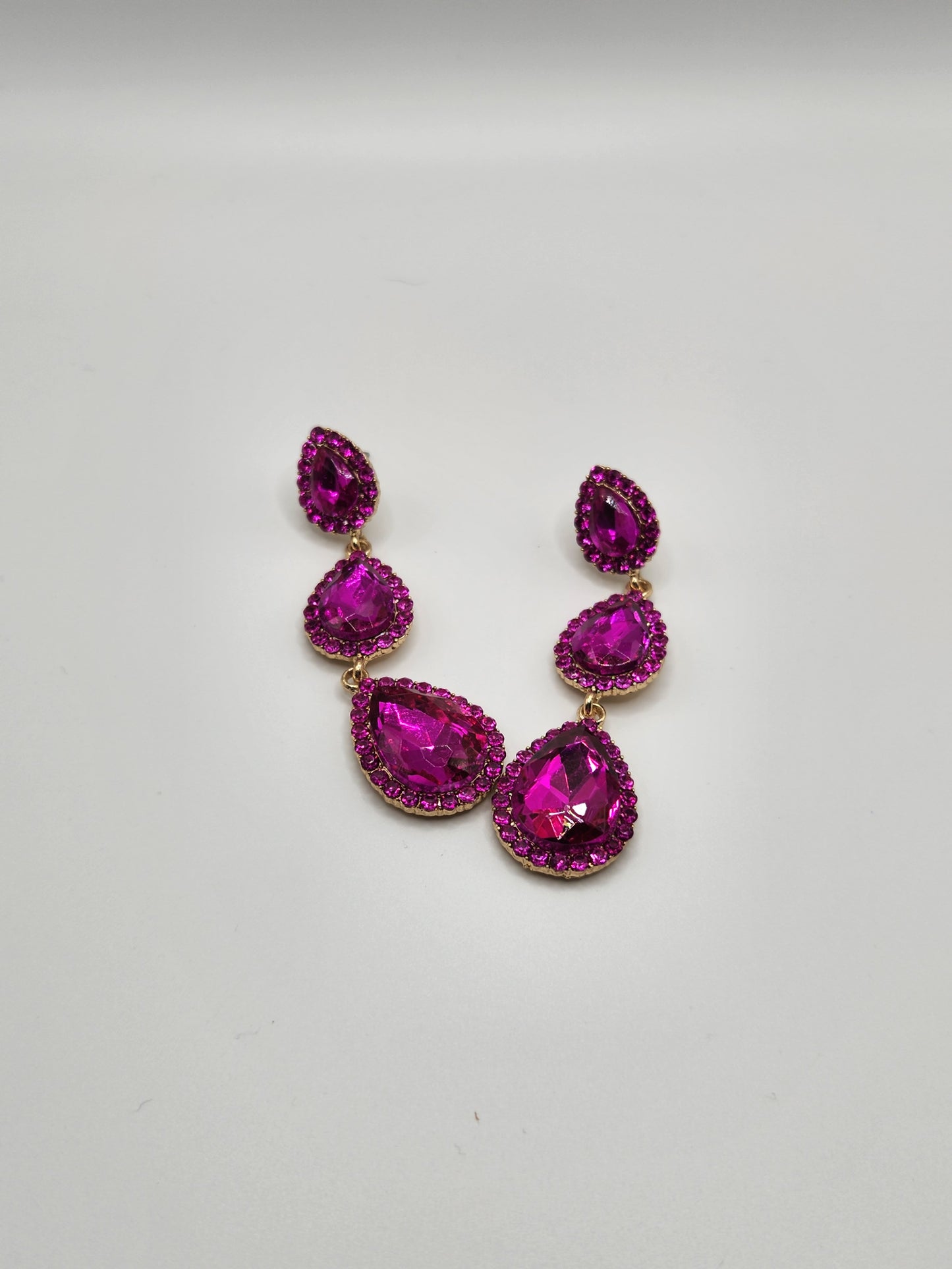Hot Pink Teardrop Jewels