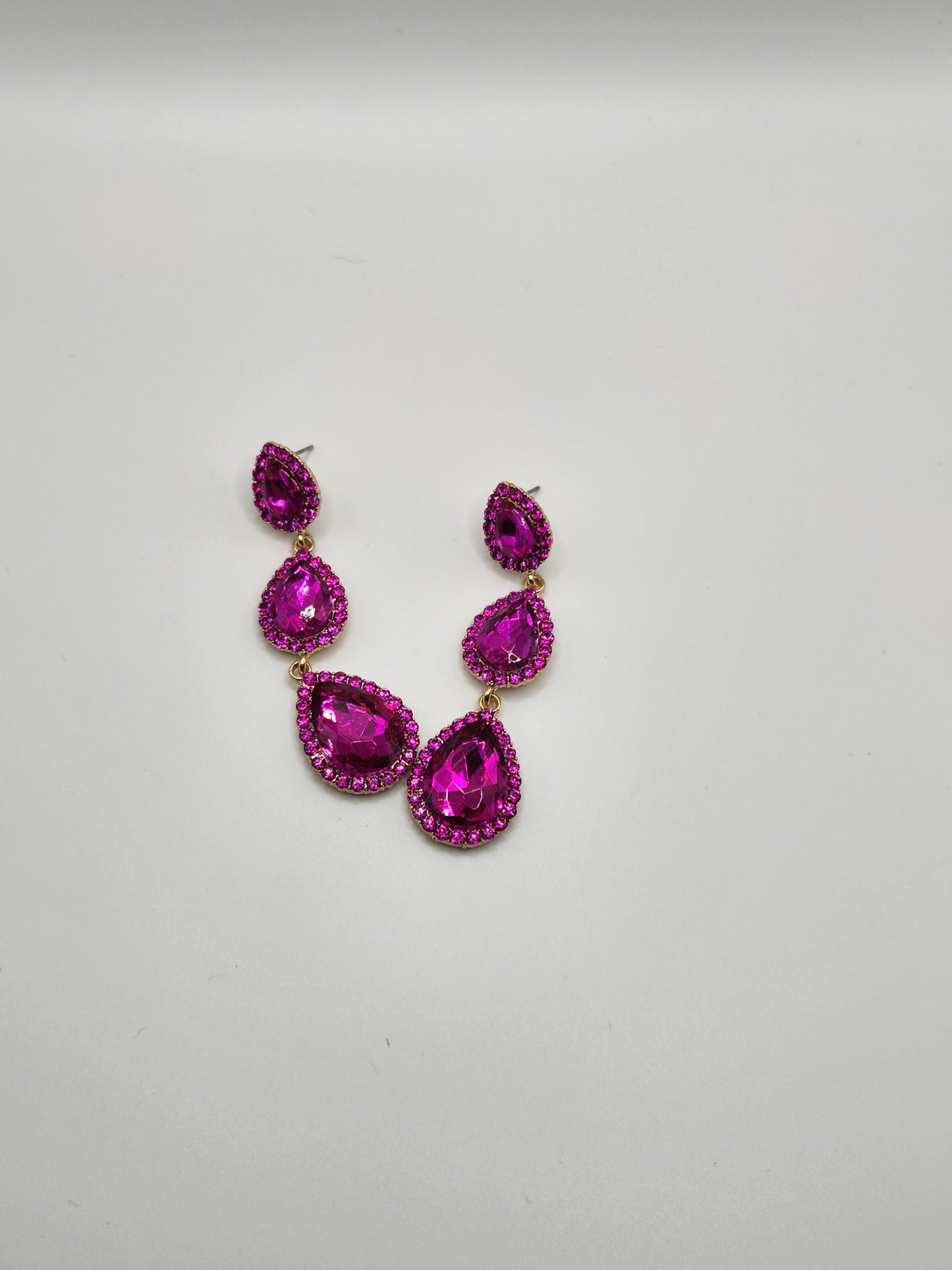 Hot Pink Teardrop Jewels