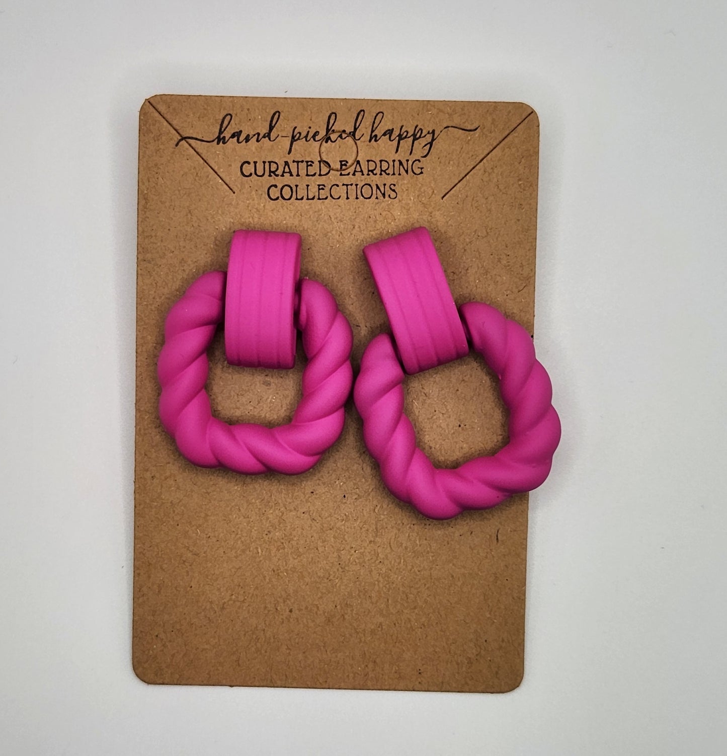 Pink Twist Stud