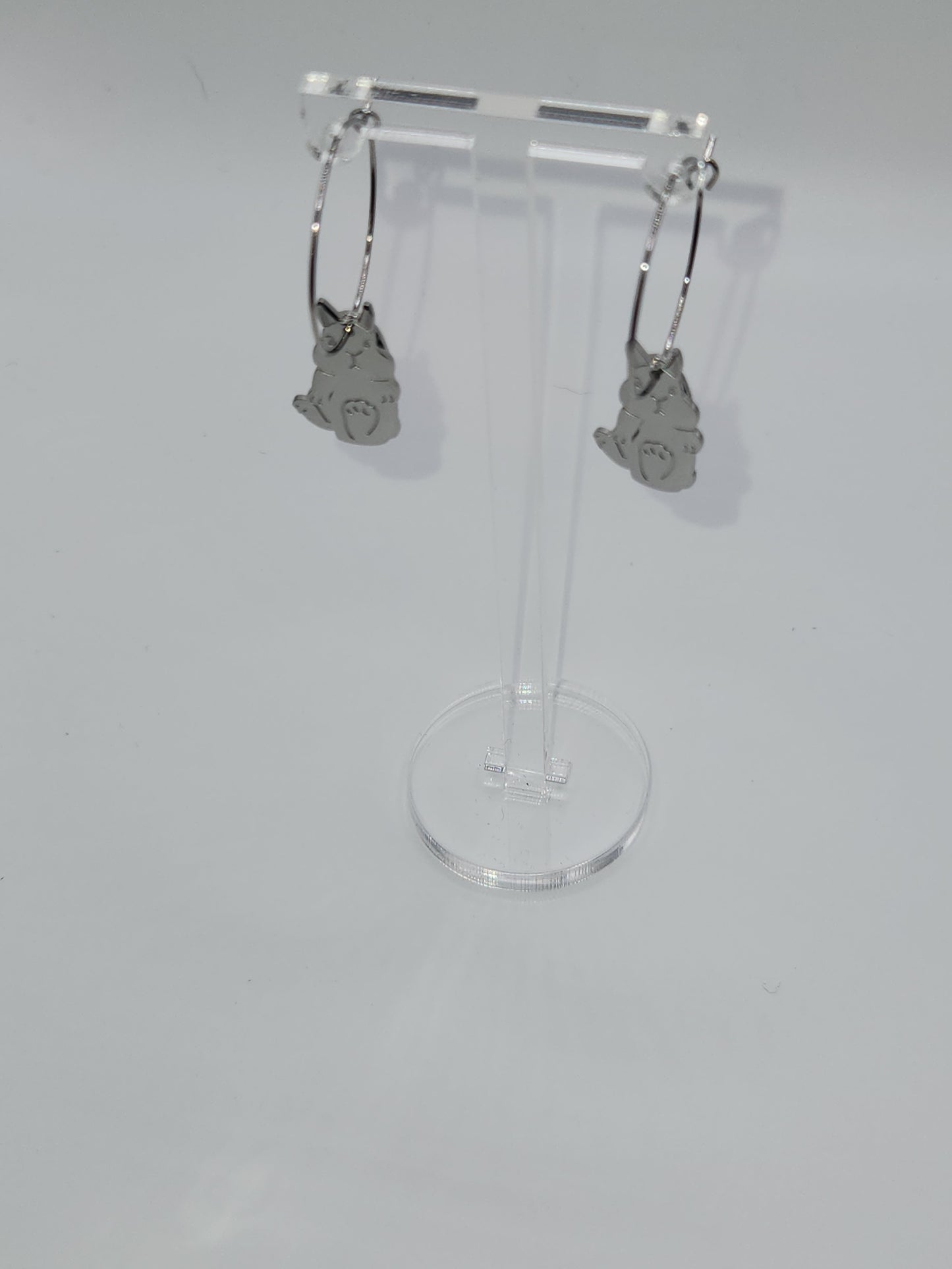 Silver Bunny Hoop