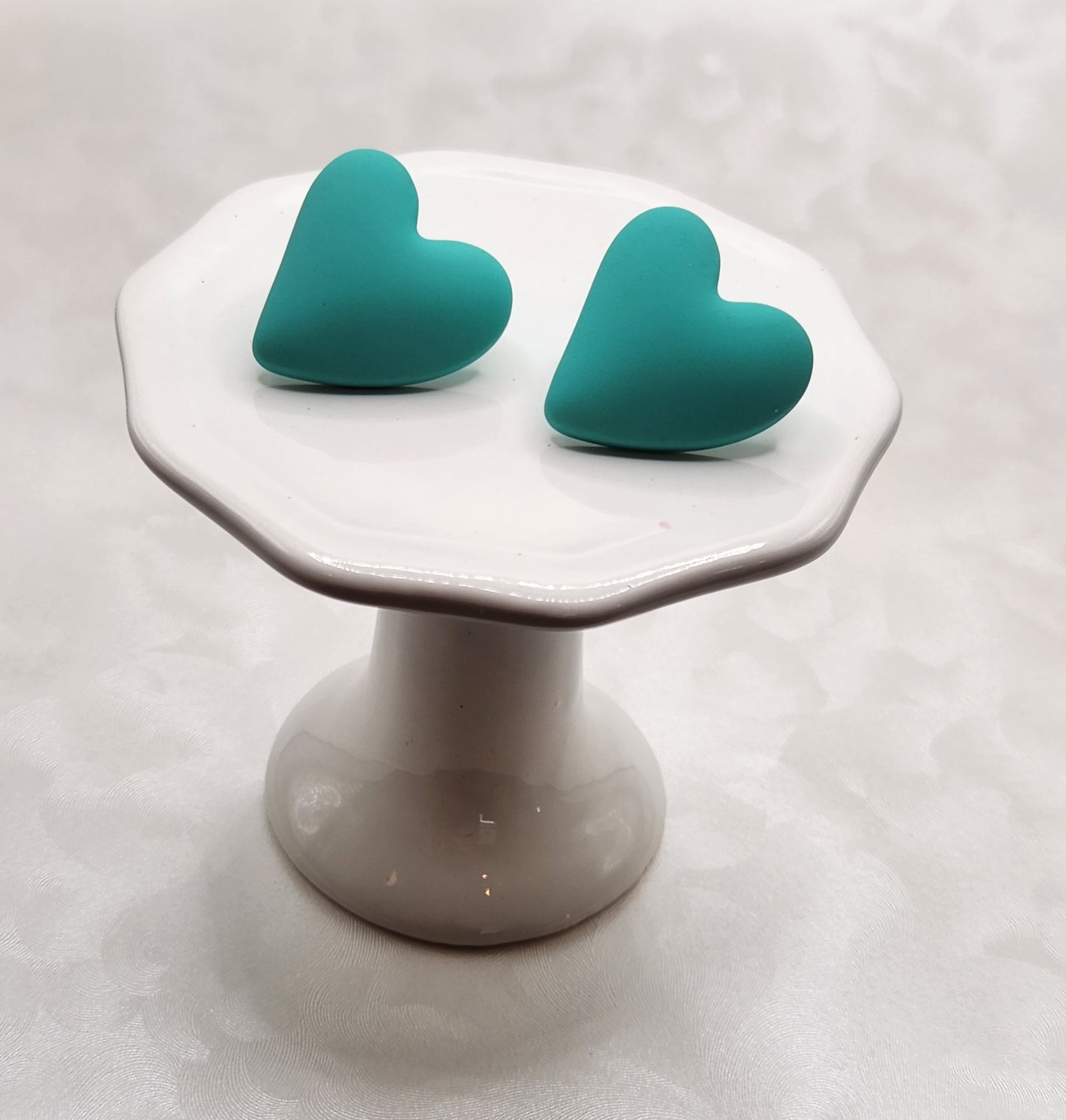 Teal Clay Heart