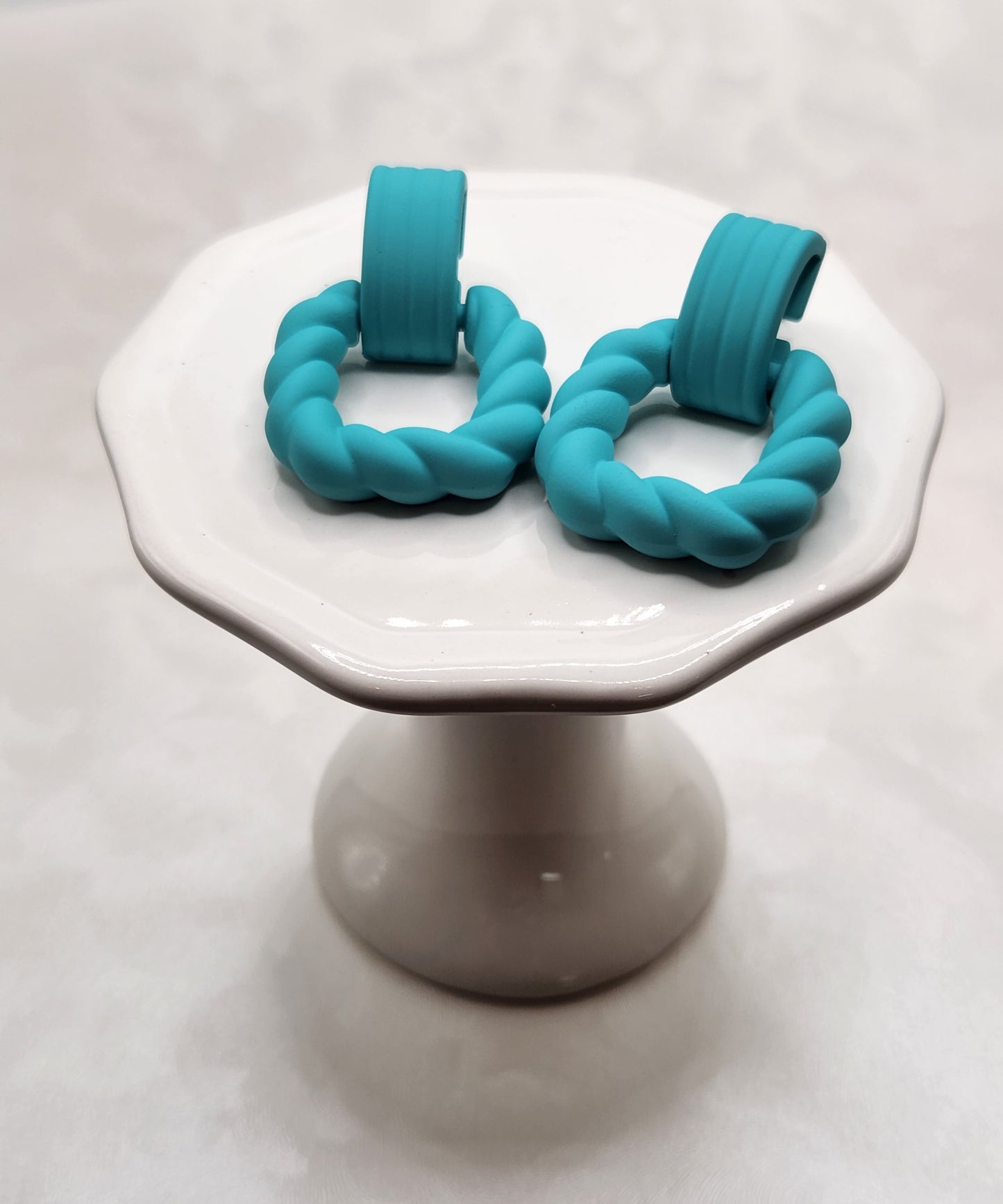 Teal Twist Stud