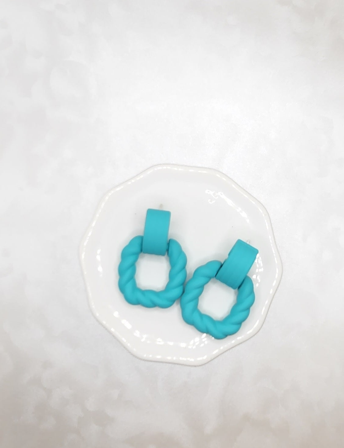 Teal Twist Stud