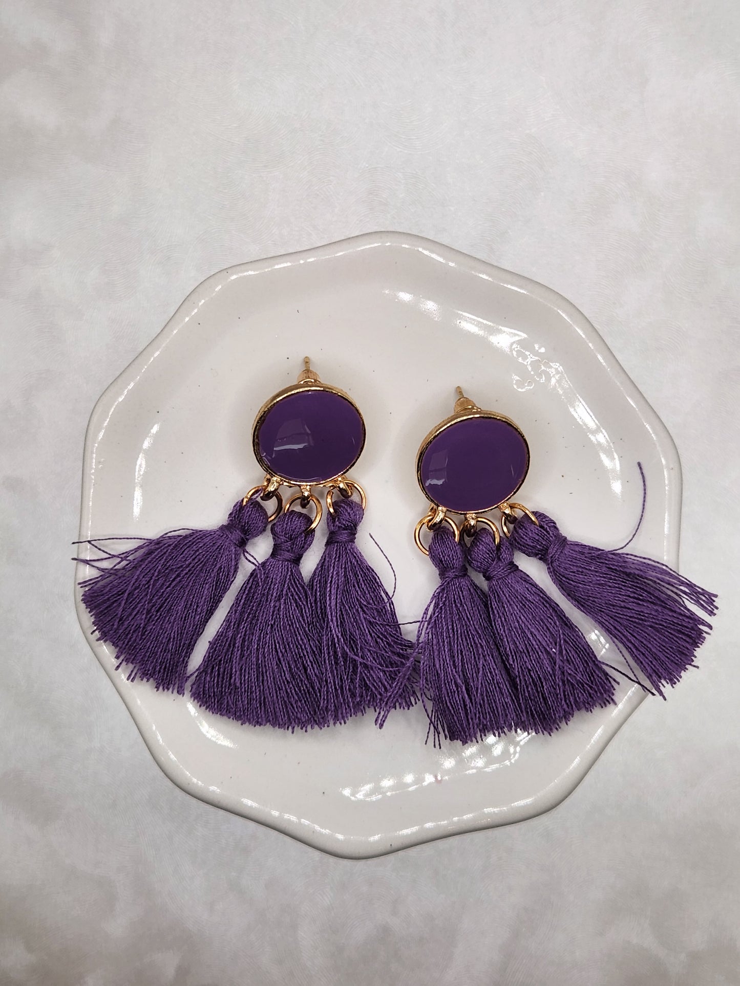 Purple and Gold Petite Tassel