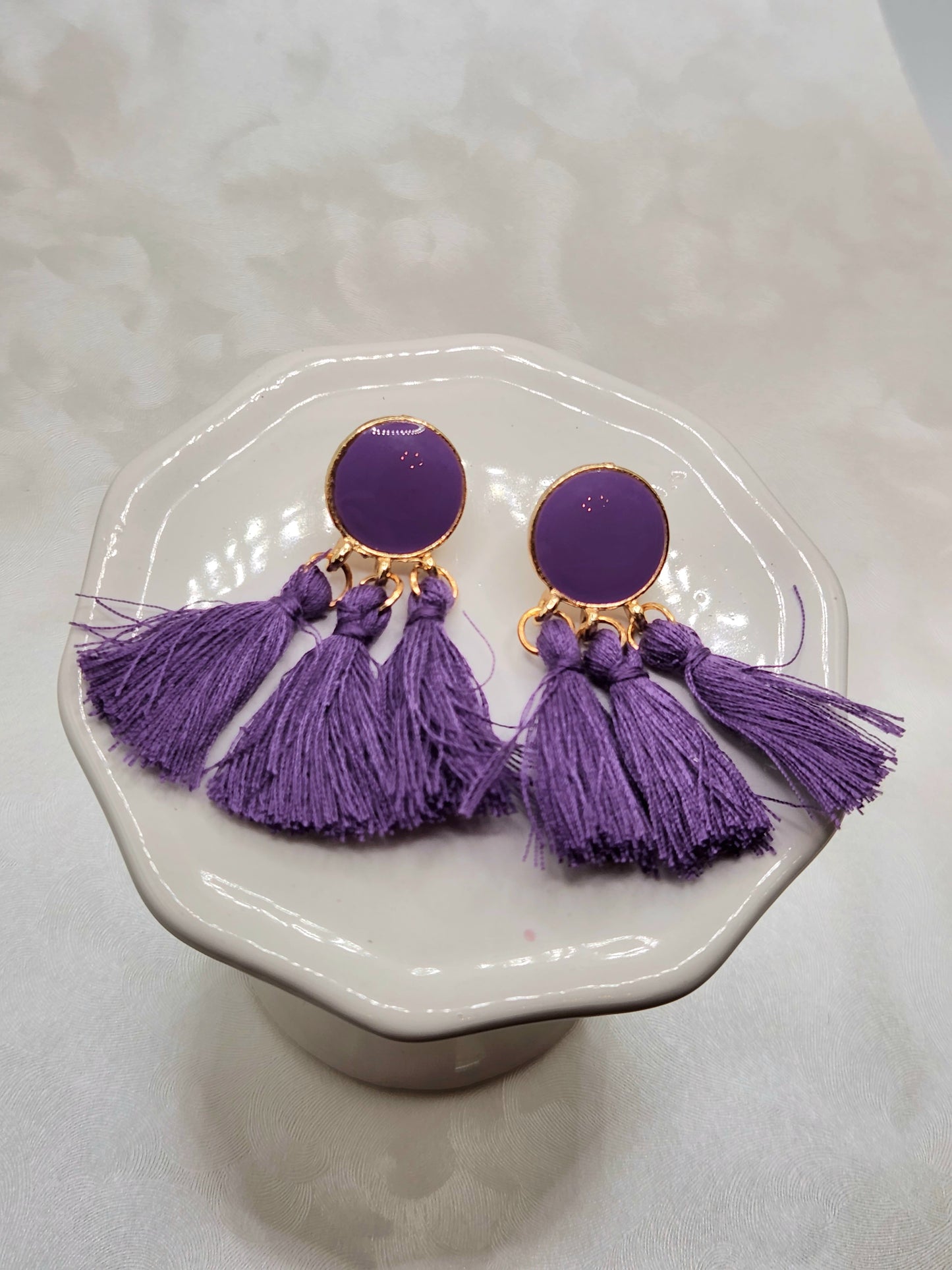 Purple and Gold Petite Tassel