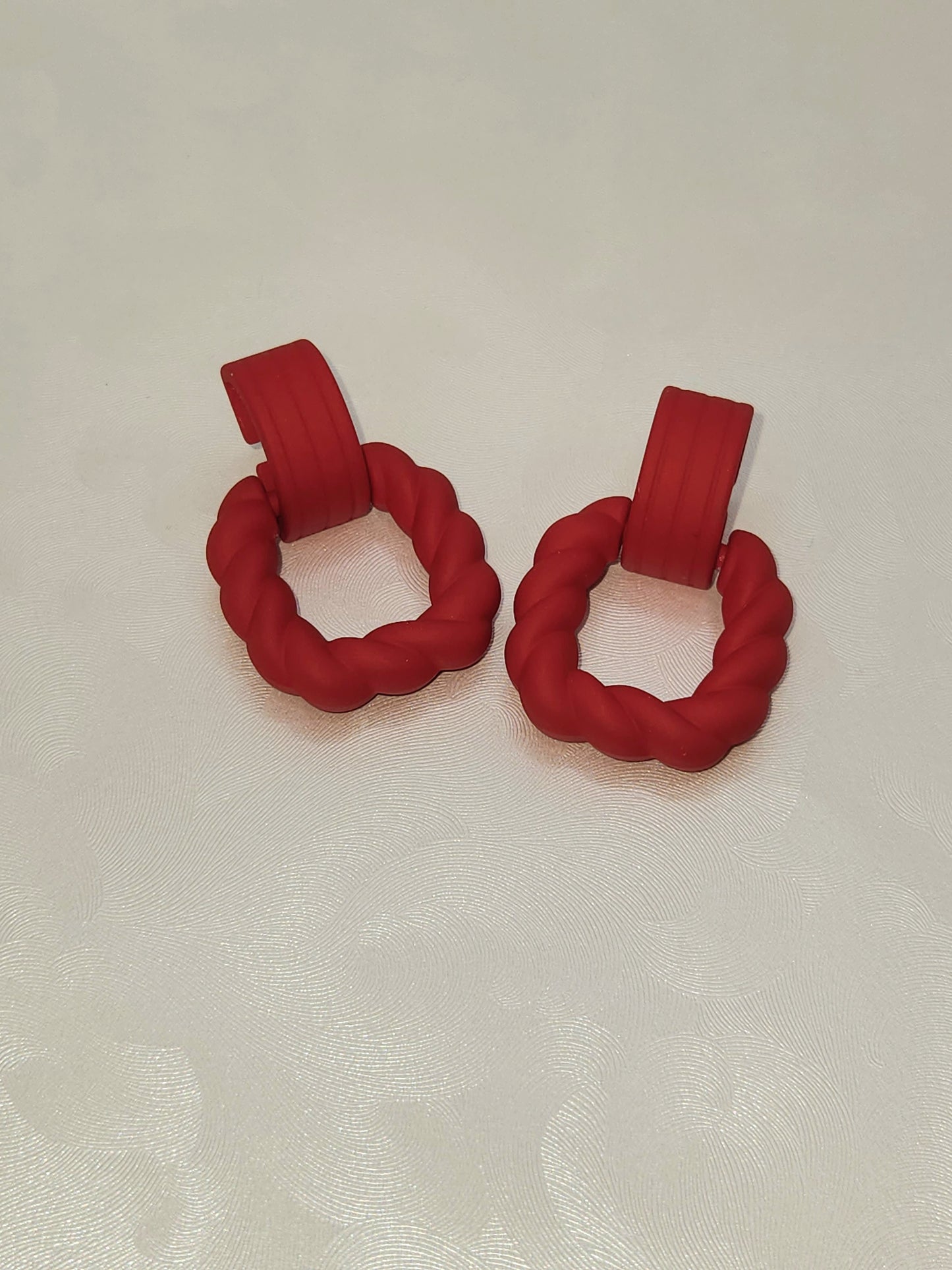 Red Twist Stud