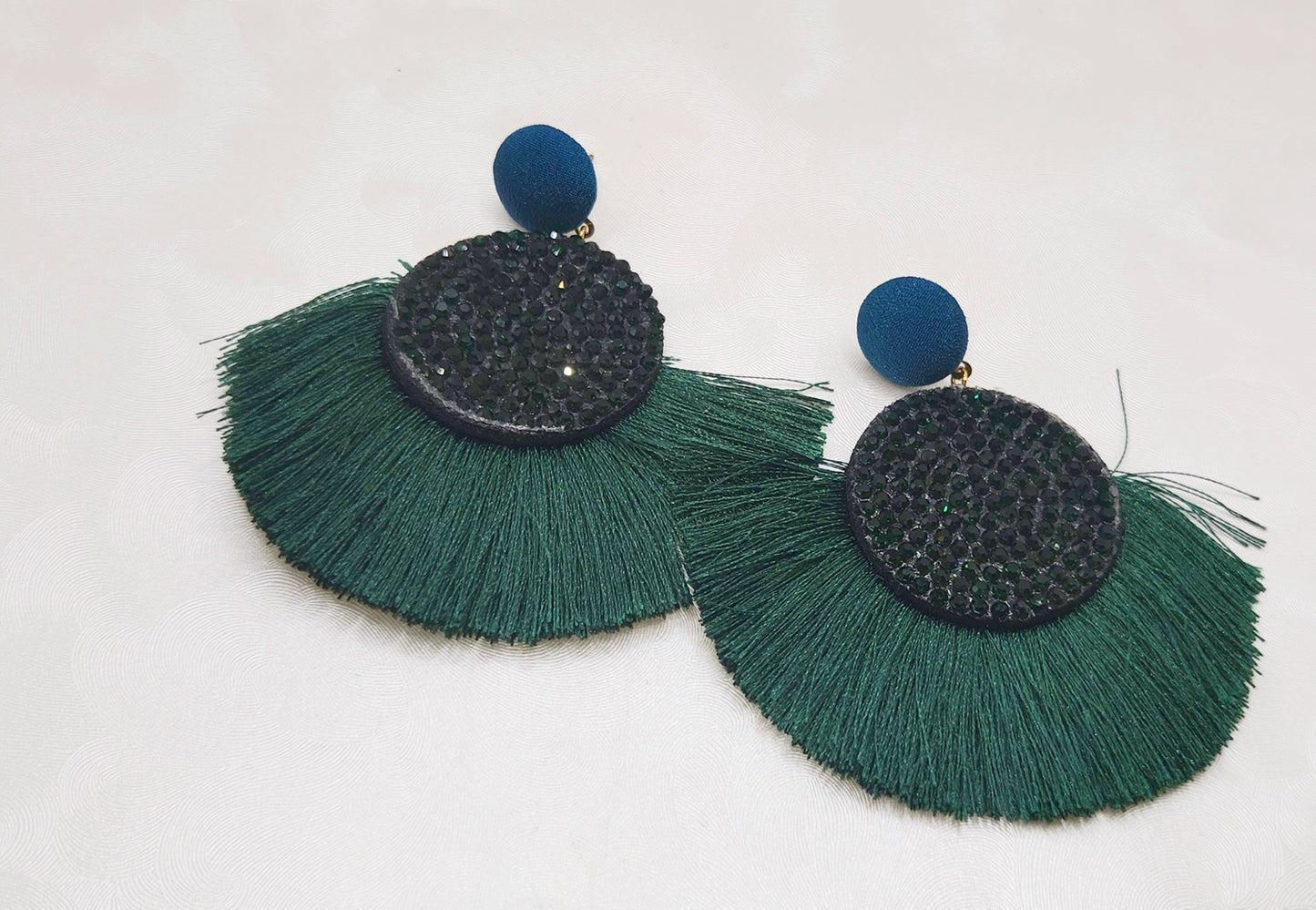 Green Rhinestone and Fringe