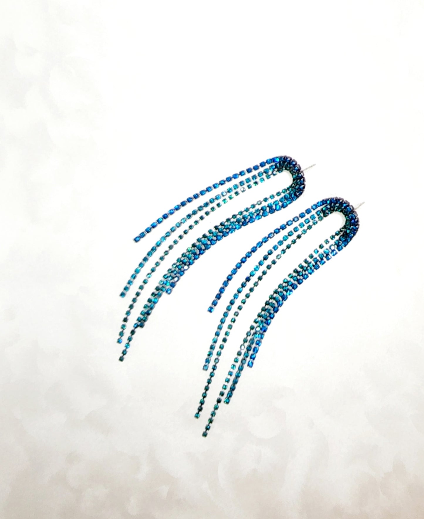 Mixed Blues Rhinestone Rainbow