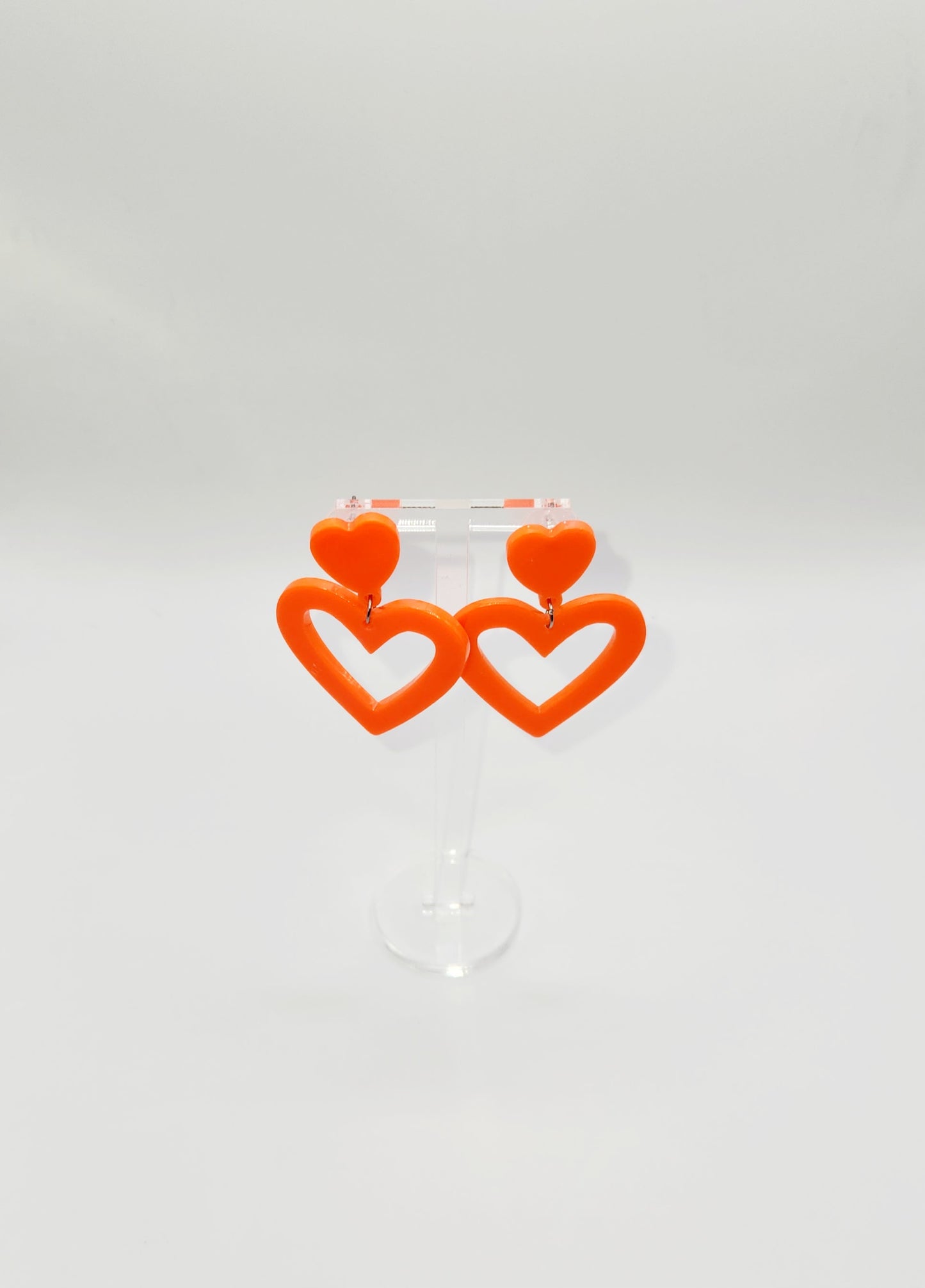 Neon Orange Hearts