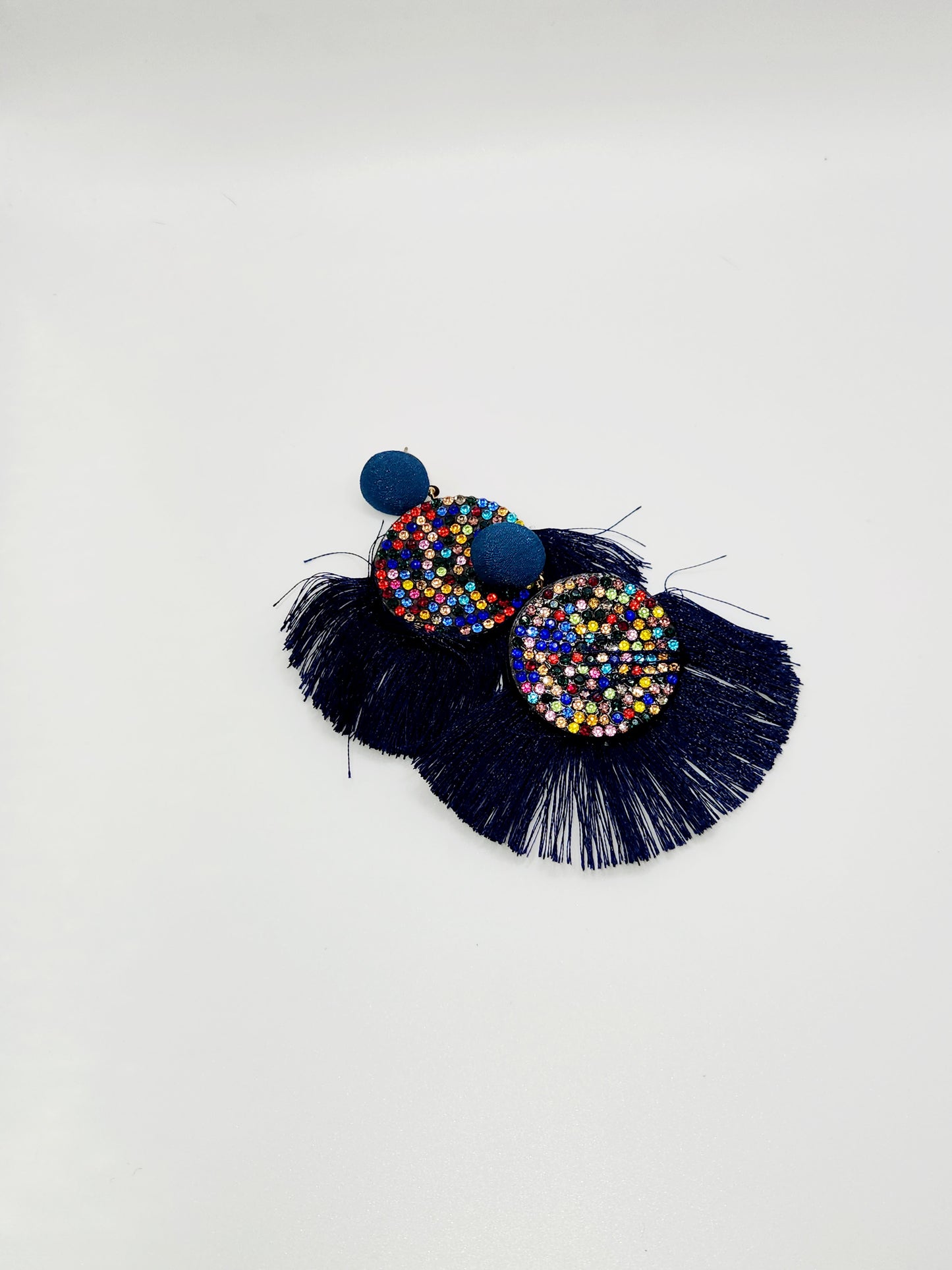 Navy Rhinestone and Fringe