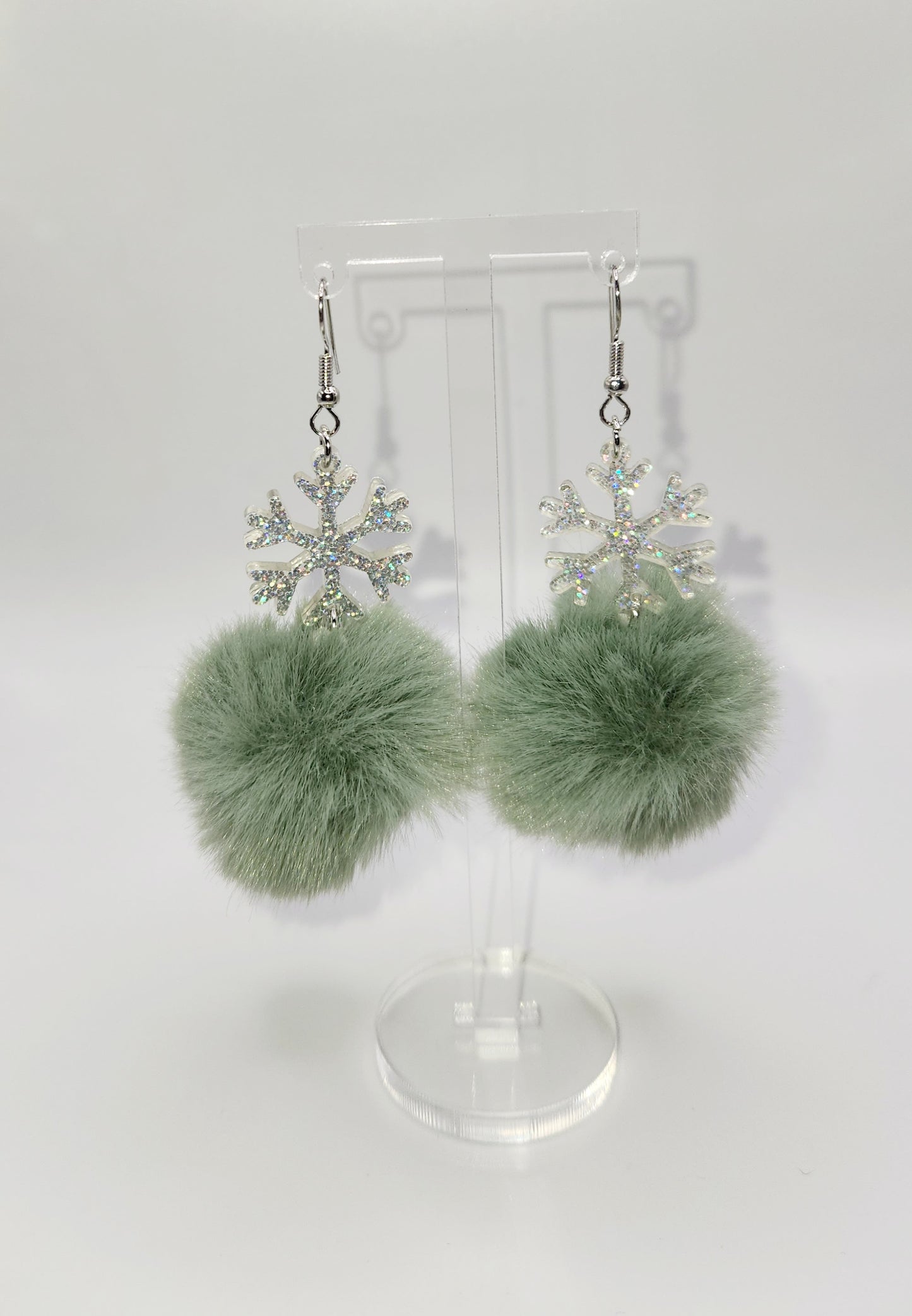 Fuzzy Snowflake - Blue