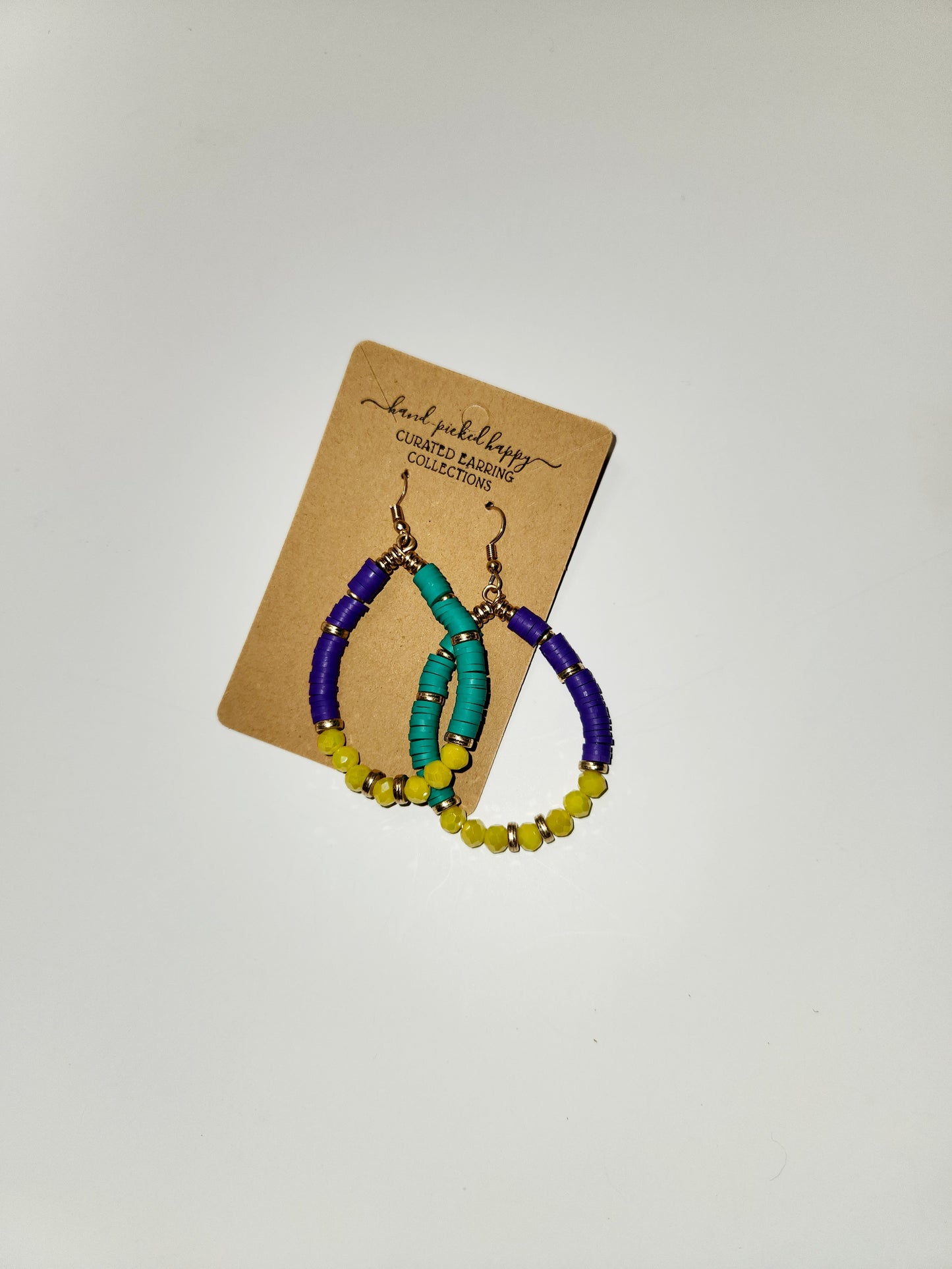 Mardi Gras Teardrop Beads