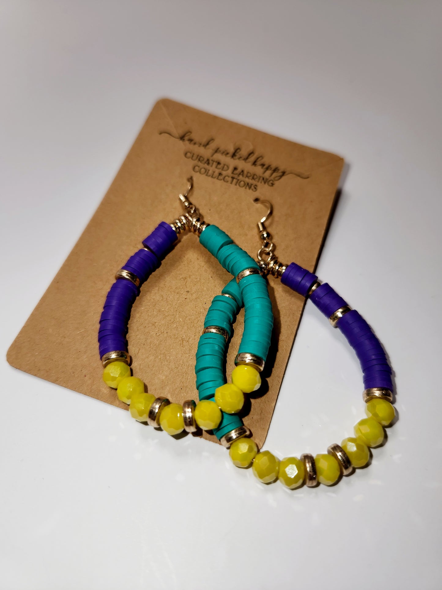 Mardi Gras Teardrop Beads