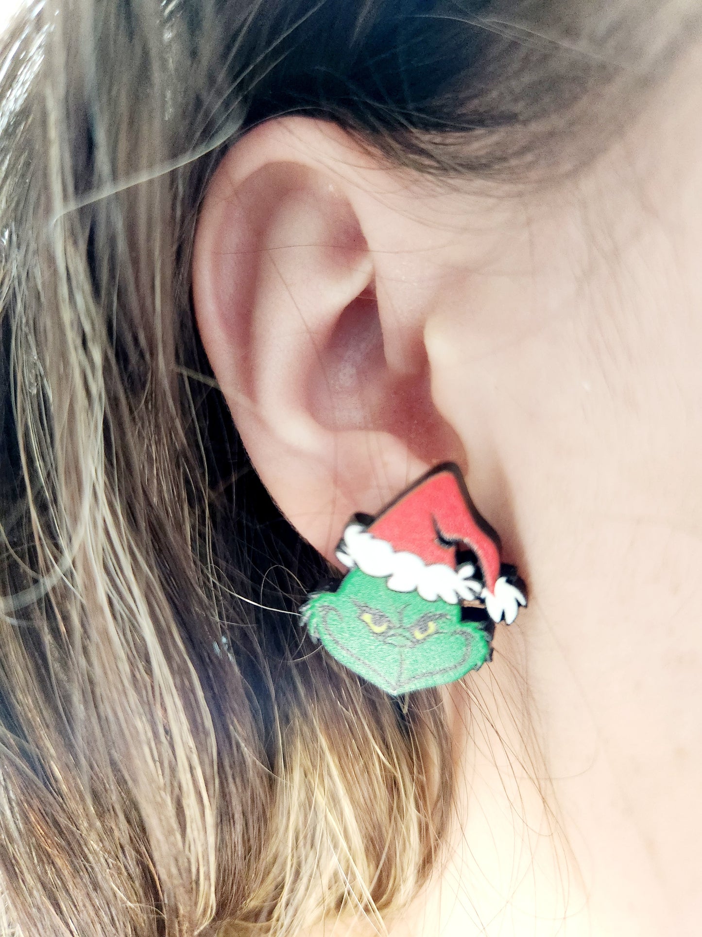Dark Green Grinch Stud