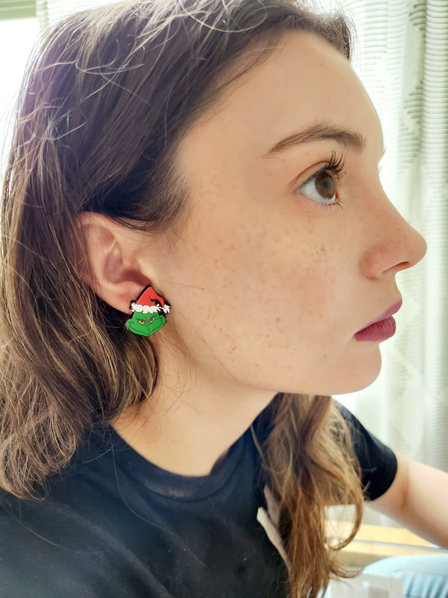 Dark Green Grinch Stud