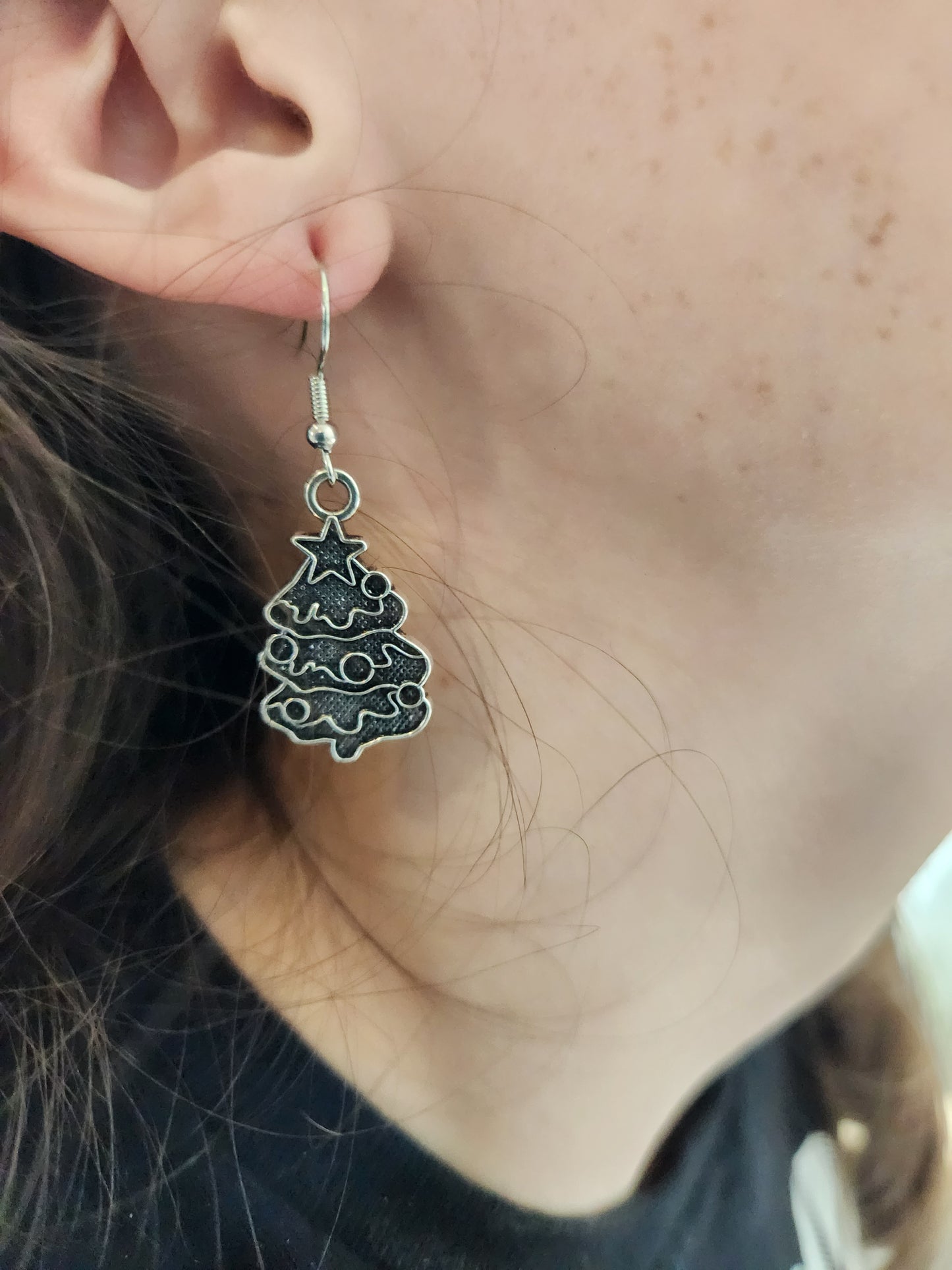 Silver Christmas Tree Dangle