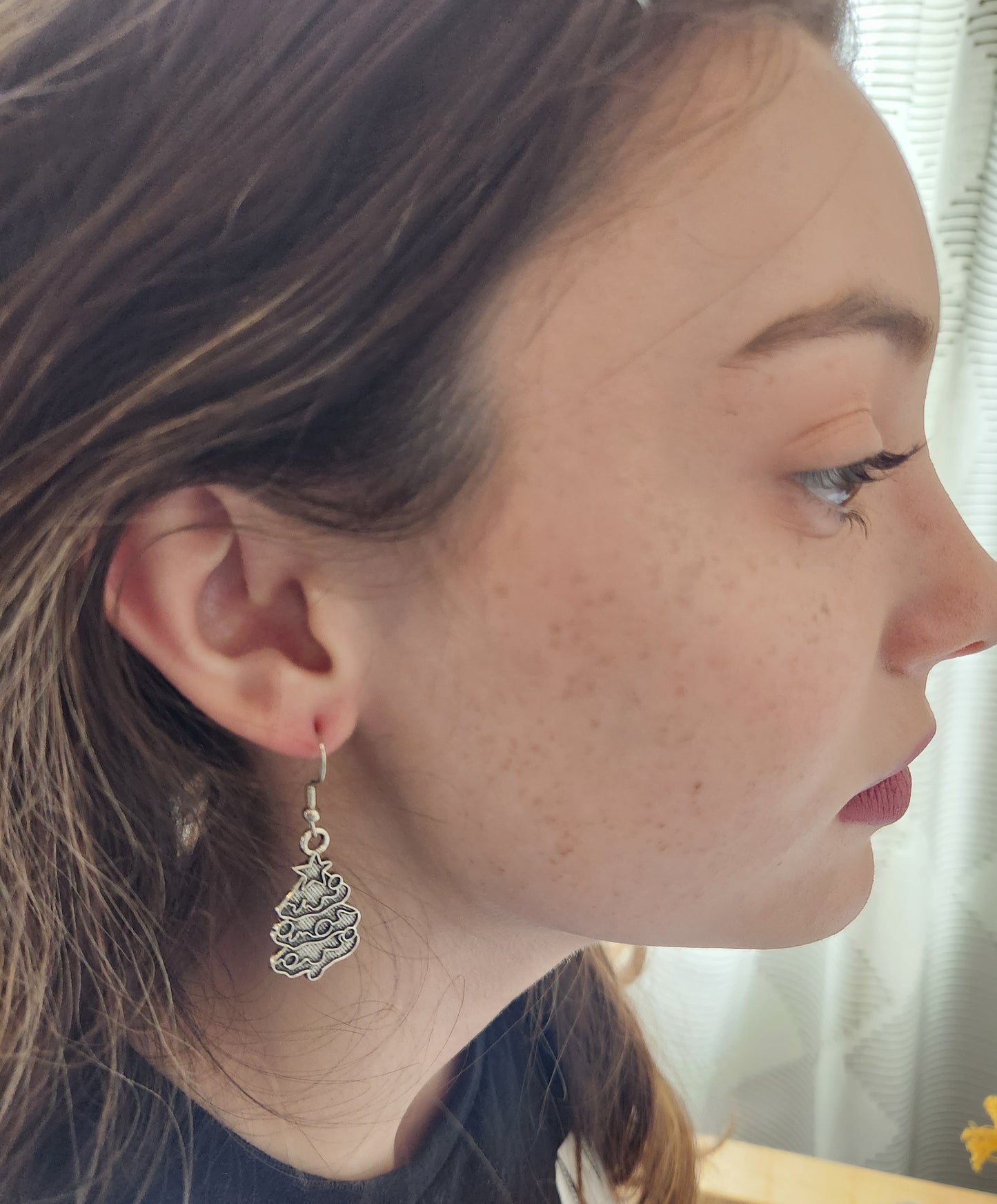 Silver Christmas Tree Dangle