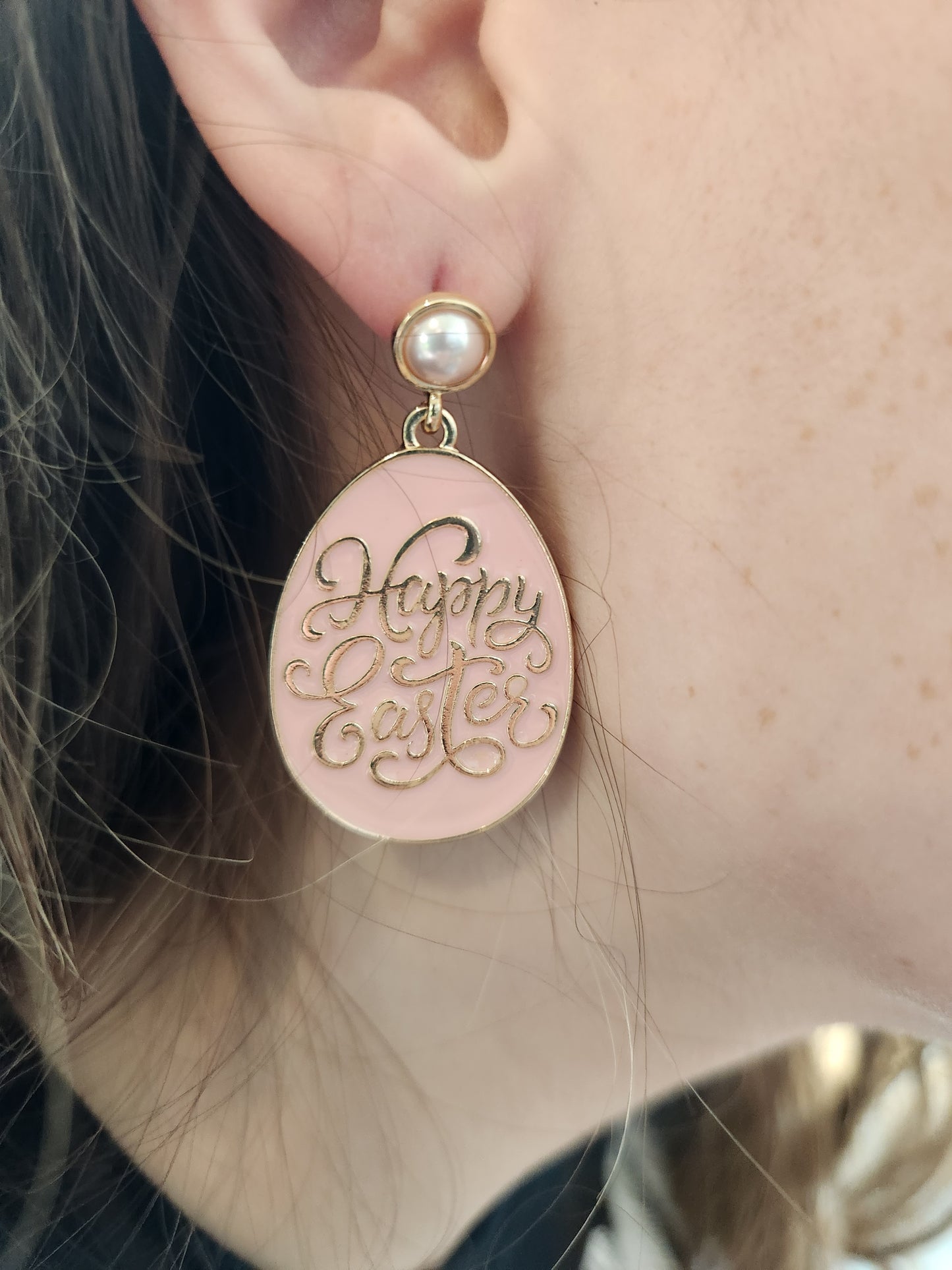 Pink Metal Happy Easter