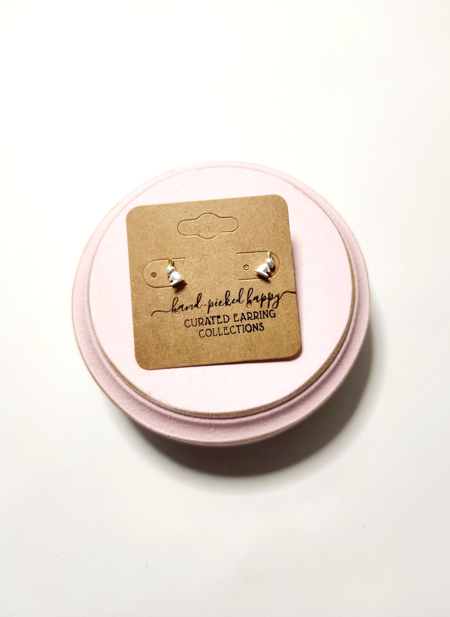 Petite Silver Bunny Stud