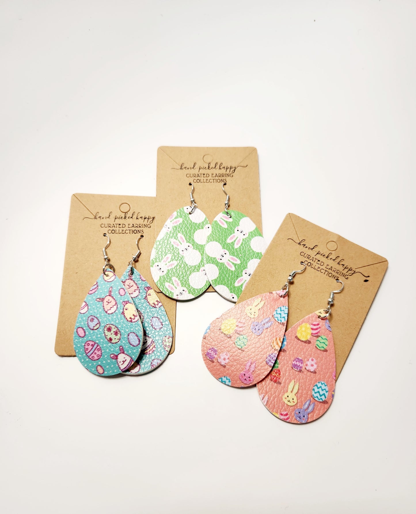 Patterned Leather Easter Earring