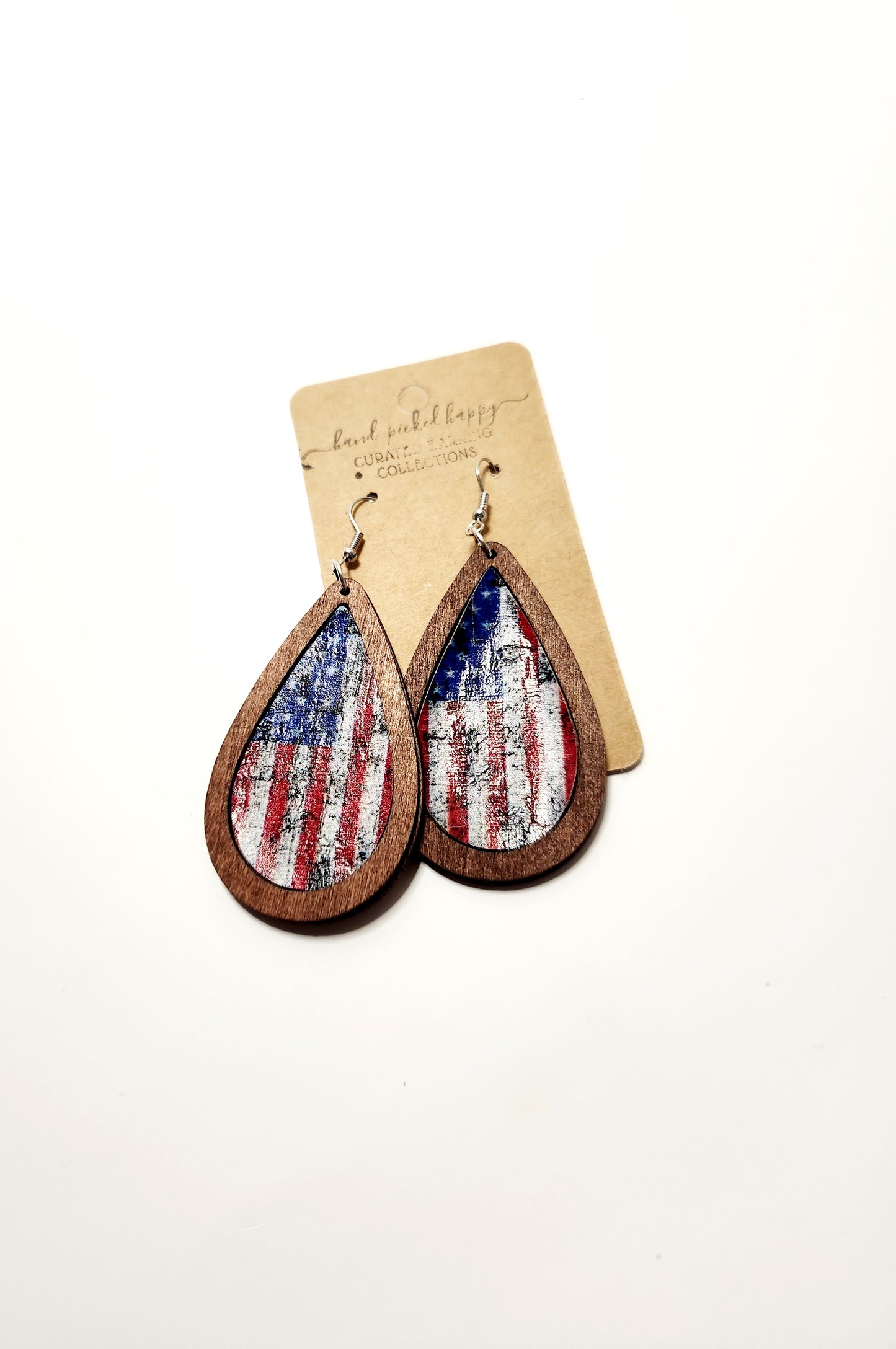 Patriotic Wood Teardrop