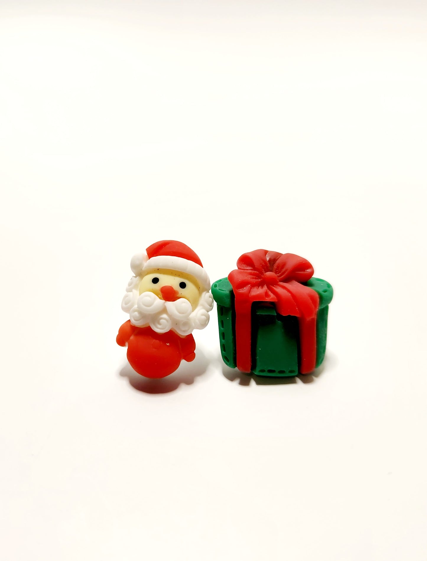 Christmas Gift and Santa Clay Stud