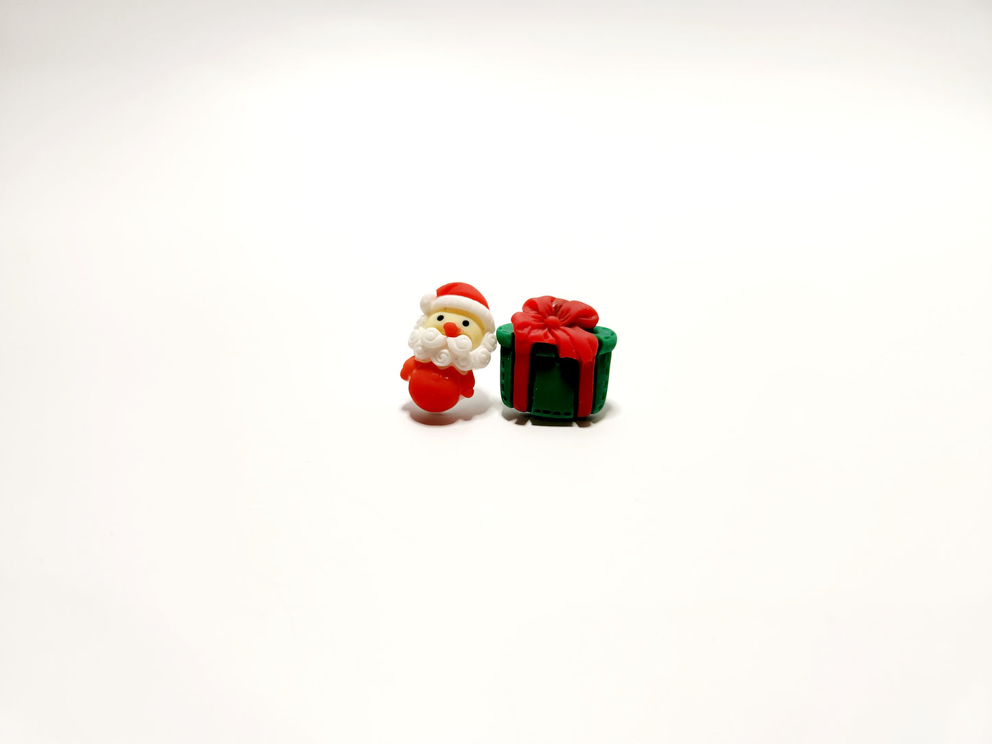 Christmas Gift and Santa Clay Stud