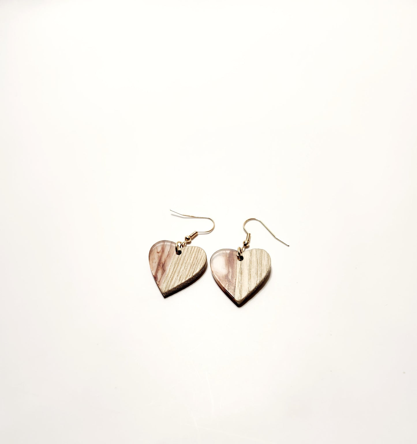 Wood and Acrylic Heart Dangle