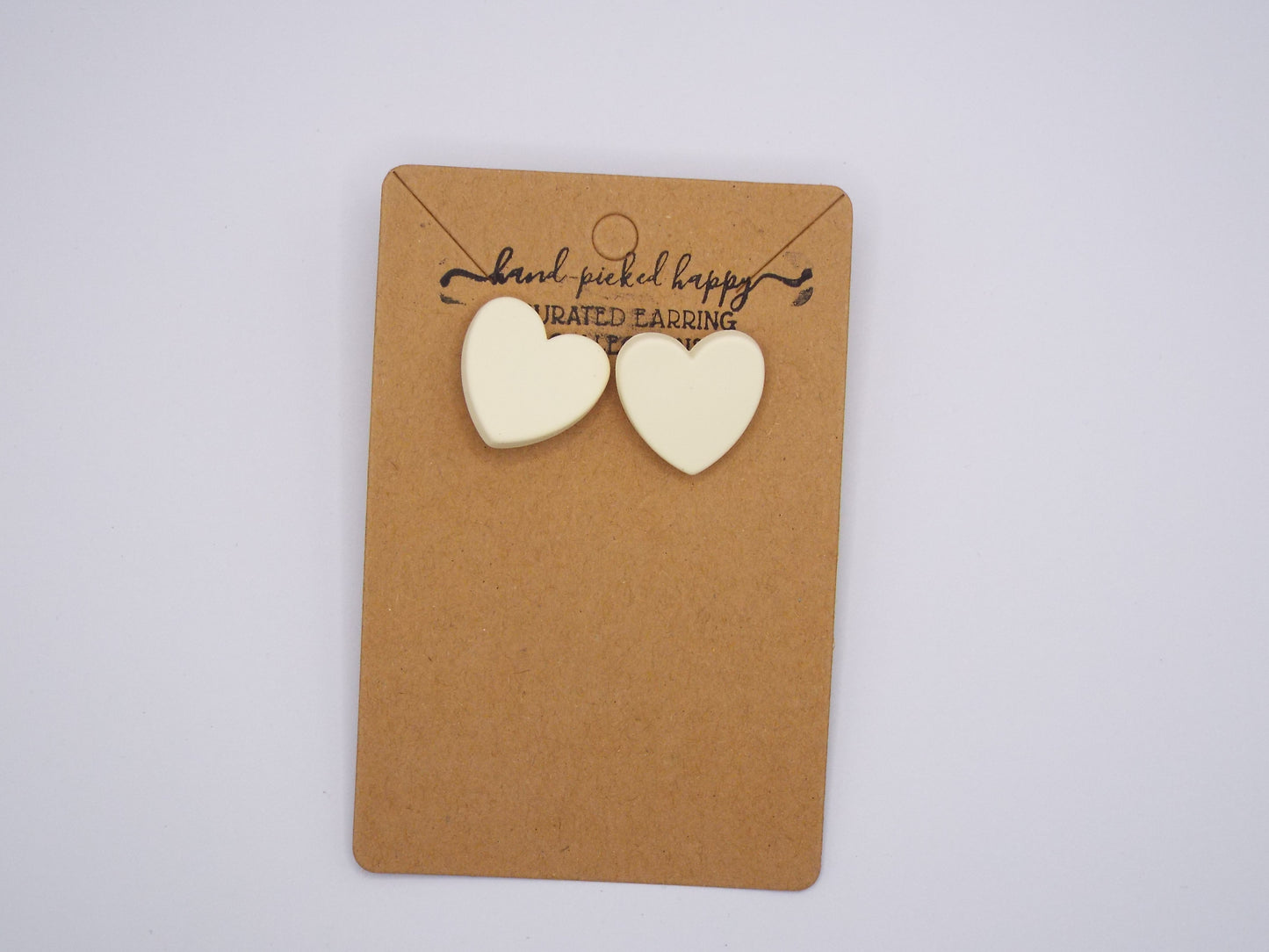 Cream Heart Stud