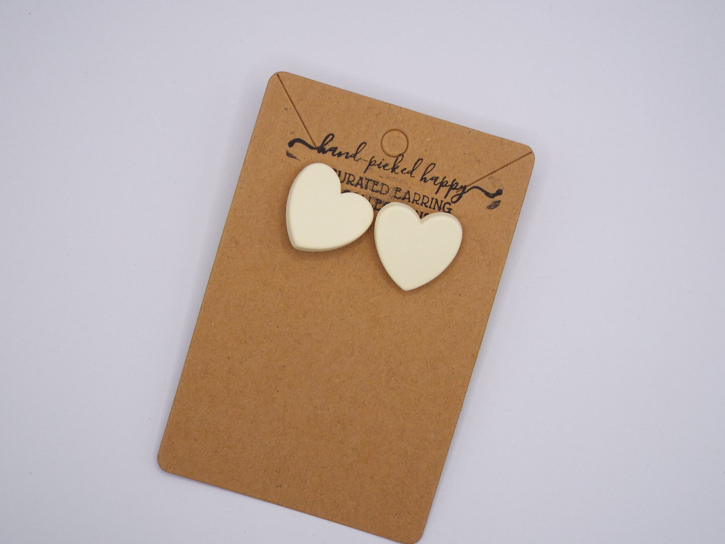 Cream Heart Stud