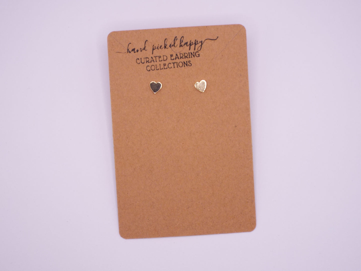 Gold Heart Mini Studs