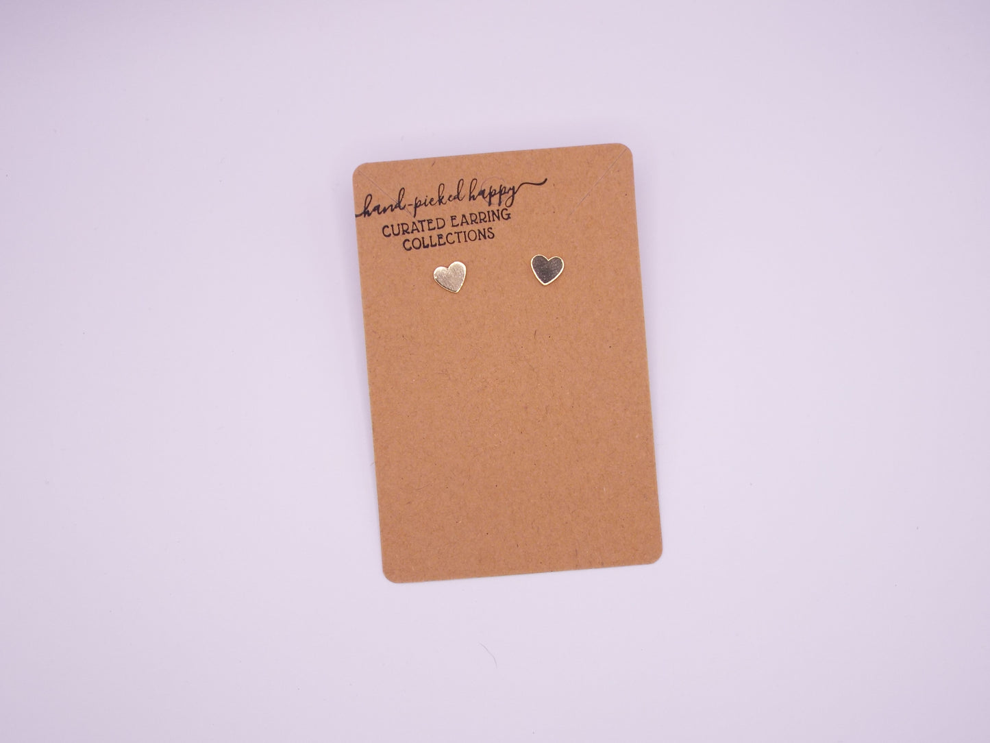 Gold Heart Mini Studs