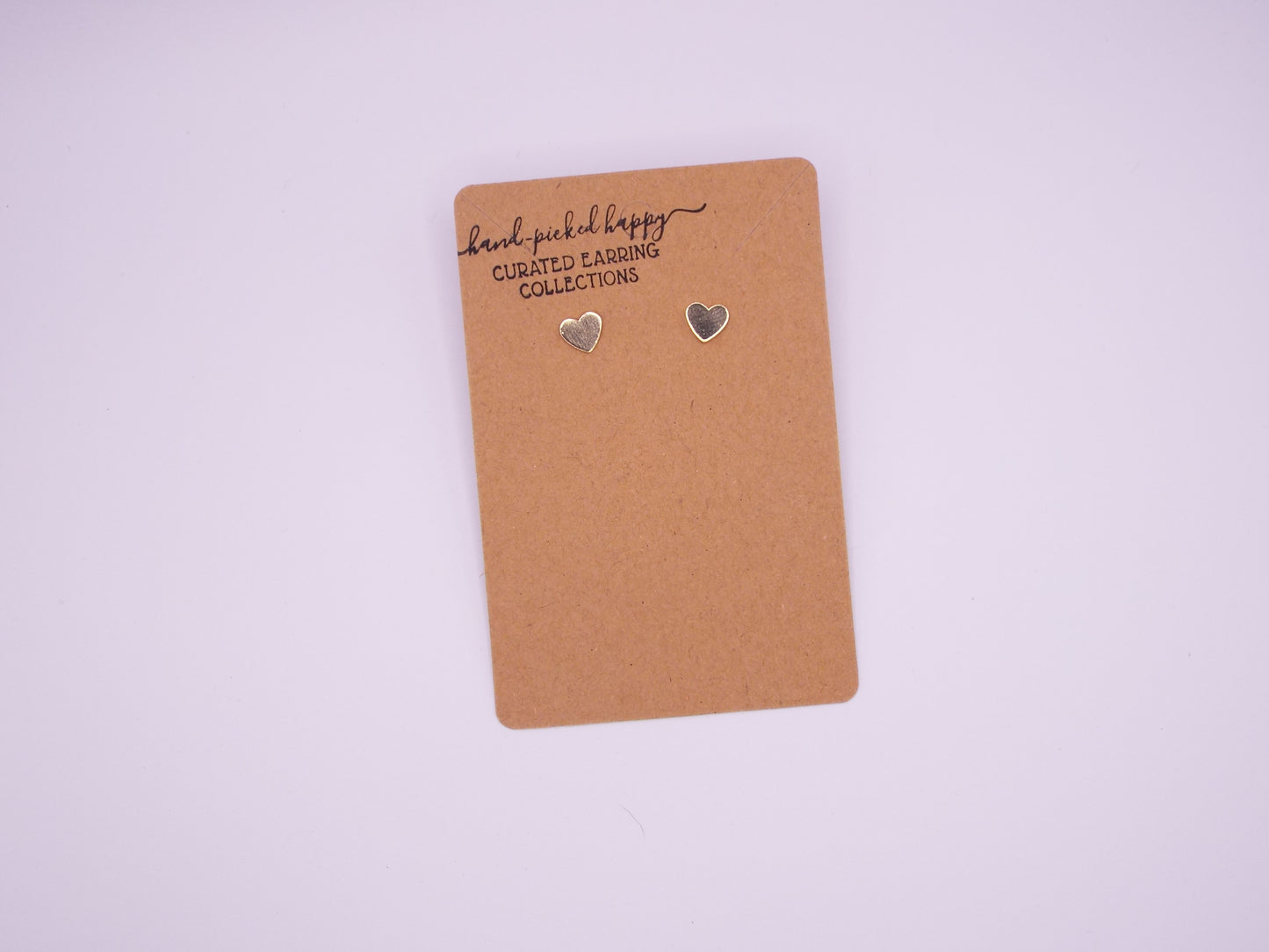 Gold Heart Mini Studs