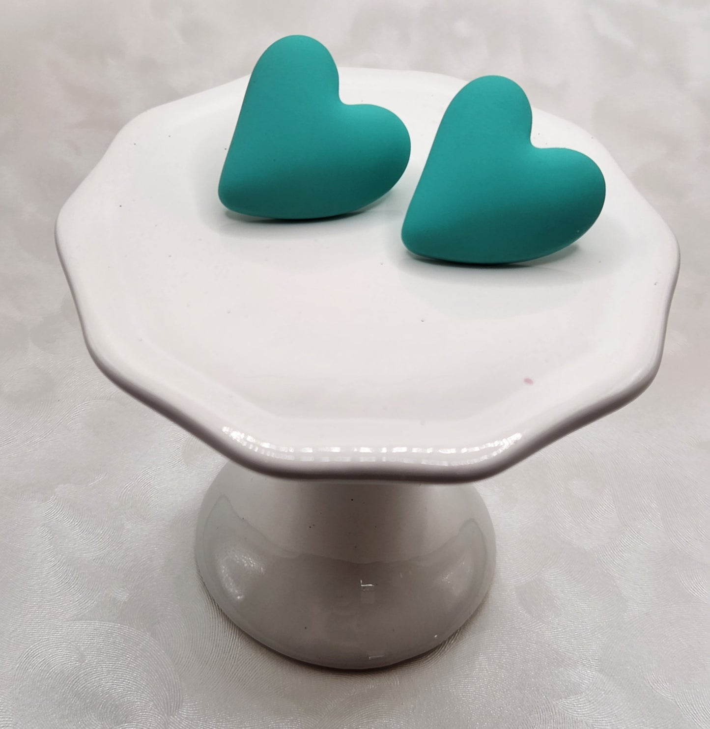 Teal Clay Heart