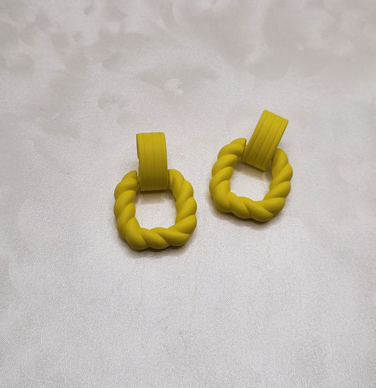 Yellow Twist Stud