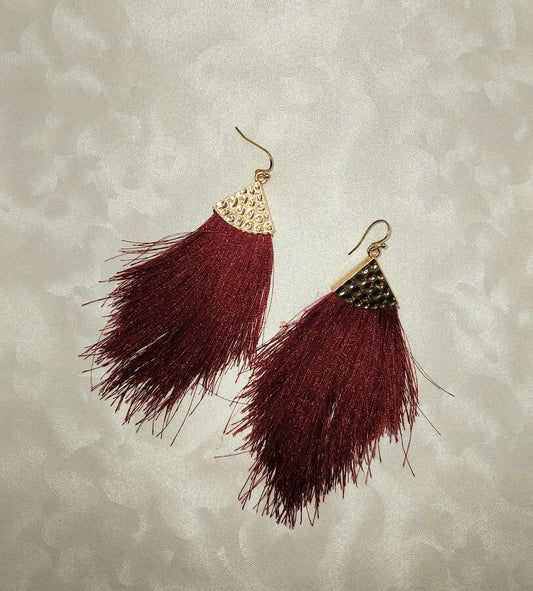 Burgundy and Gold Tassel