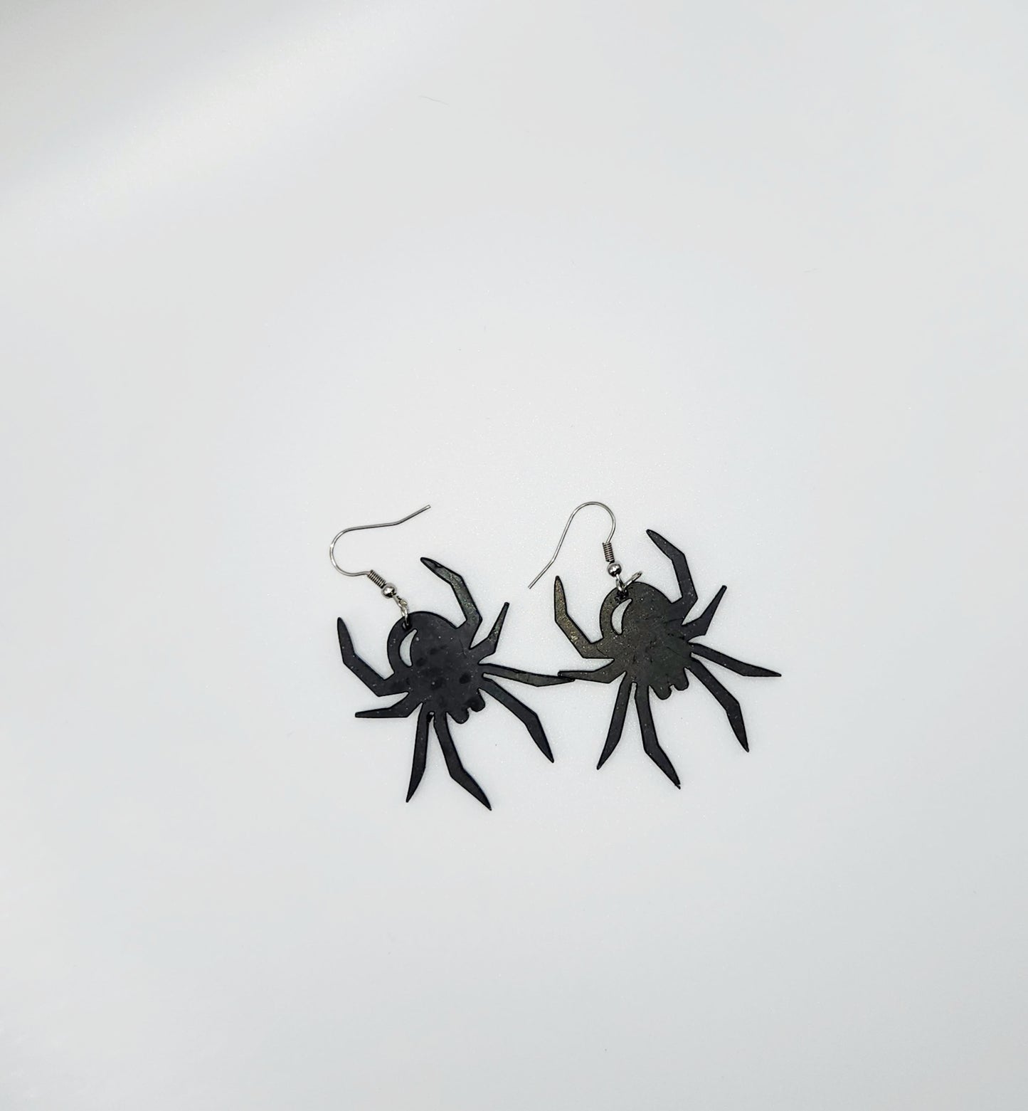 Black Spider Dangle Earring