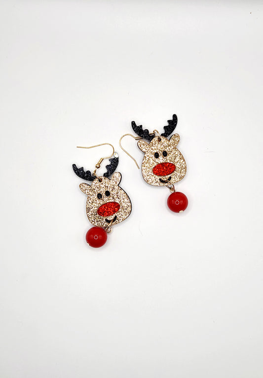 Glitter Reindeer and Present Set