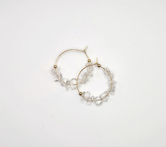 Snowflake and White Hoop Set