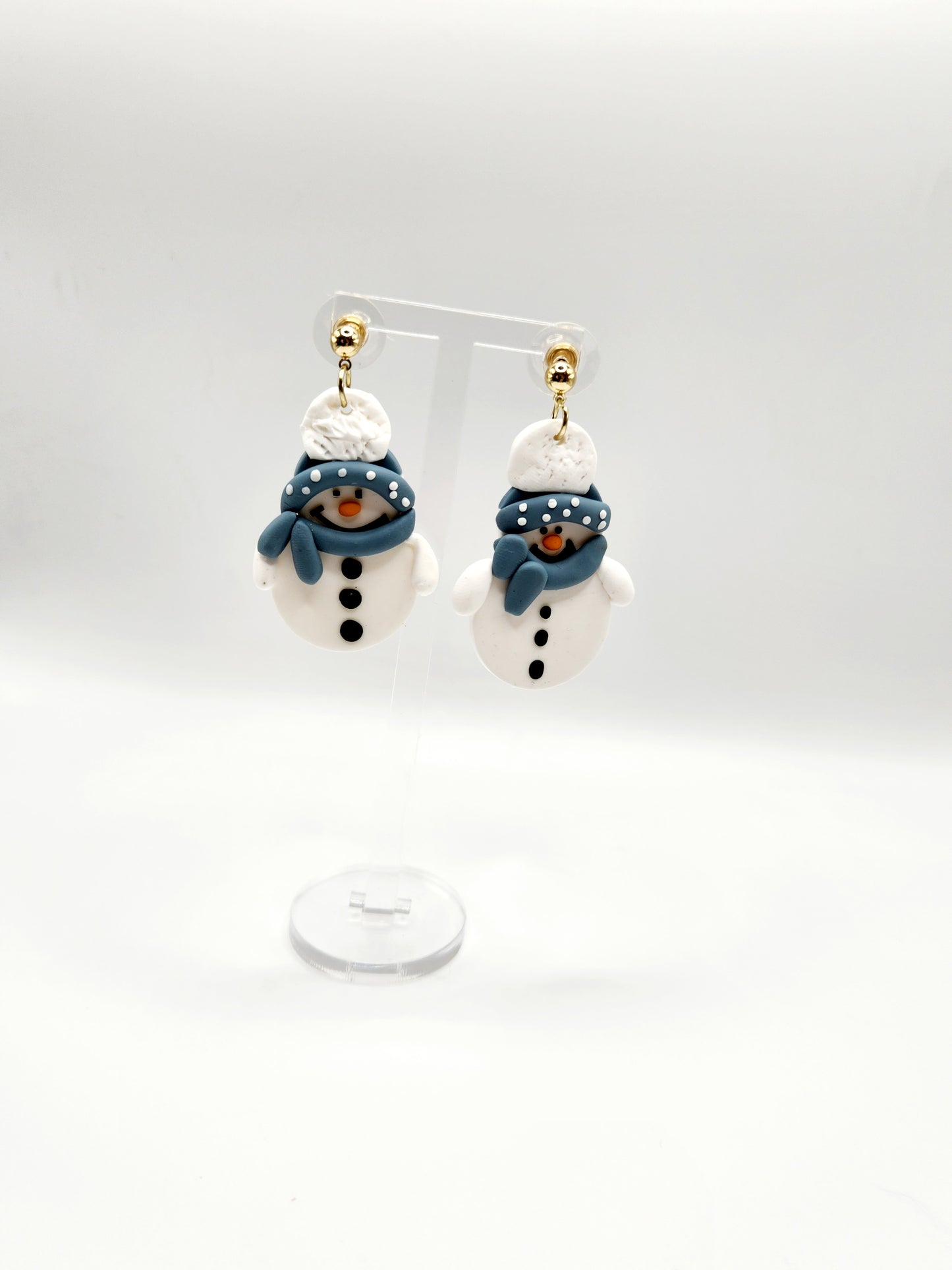 Blue Christmas Snowman and Snowflake Set