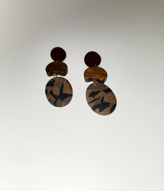 Wood and Clay Dangle