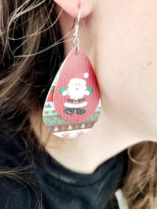 Santa Layered Teardrop