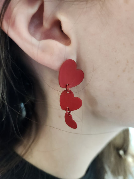 Red Heart Dangle Small