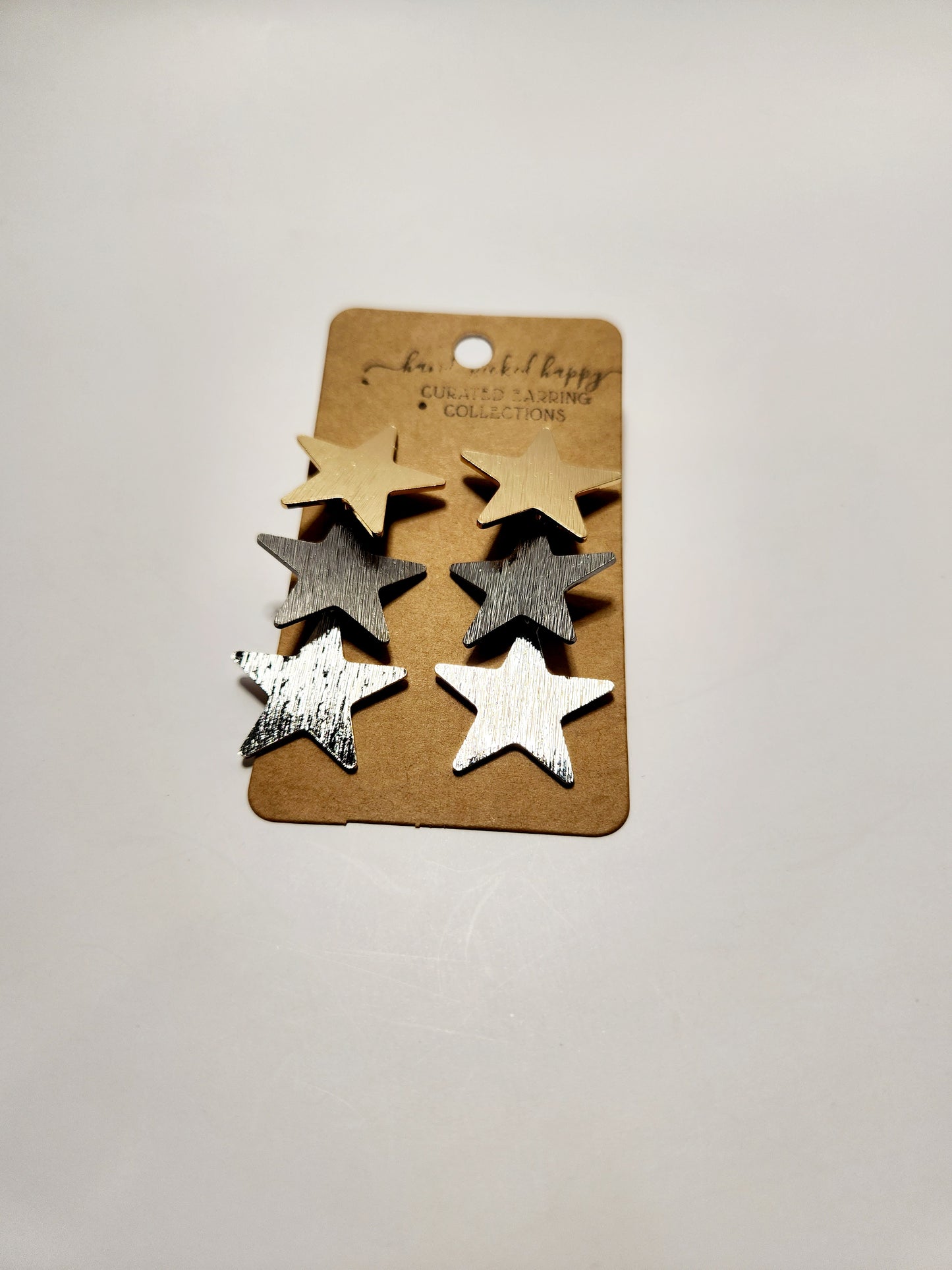 Gold  and Silver Star Dangle
