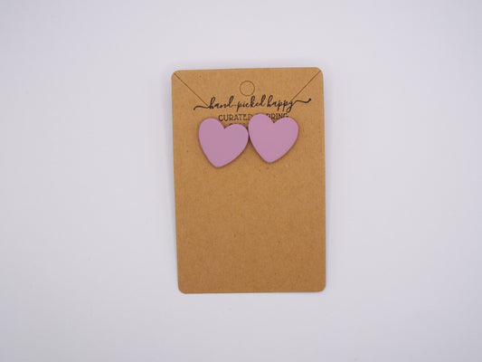 Lavender Heart Stud