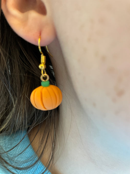 Clay Pumpkin Dangle