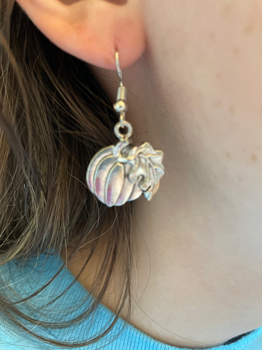 Silver Pumpkin Dangle